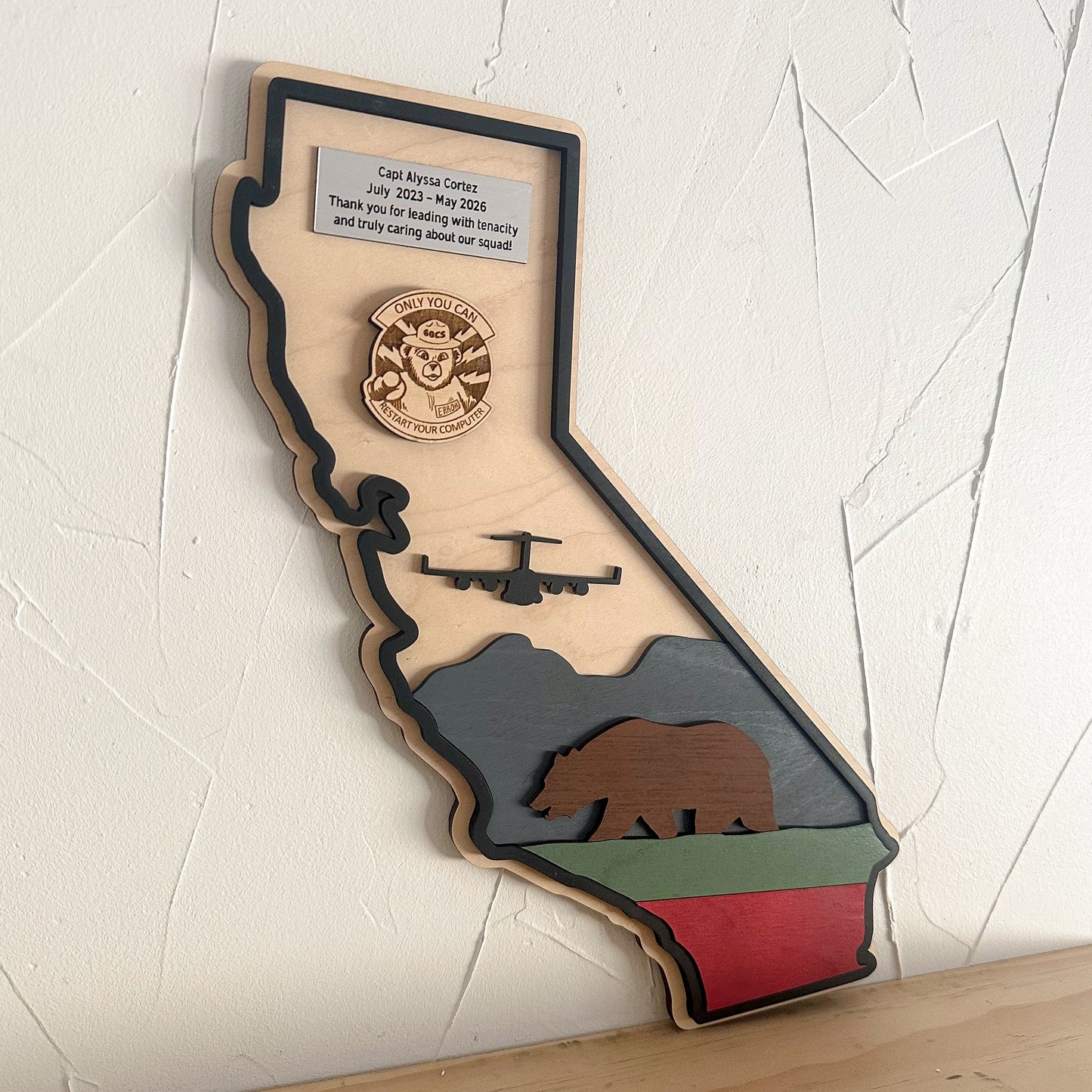 Mini State-Shaped Military Going Away Gift – Custom Wall Decor