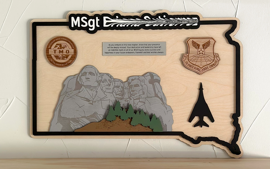 State-Shaped Military Going Away Gift – Custom Wall Decor