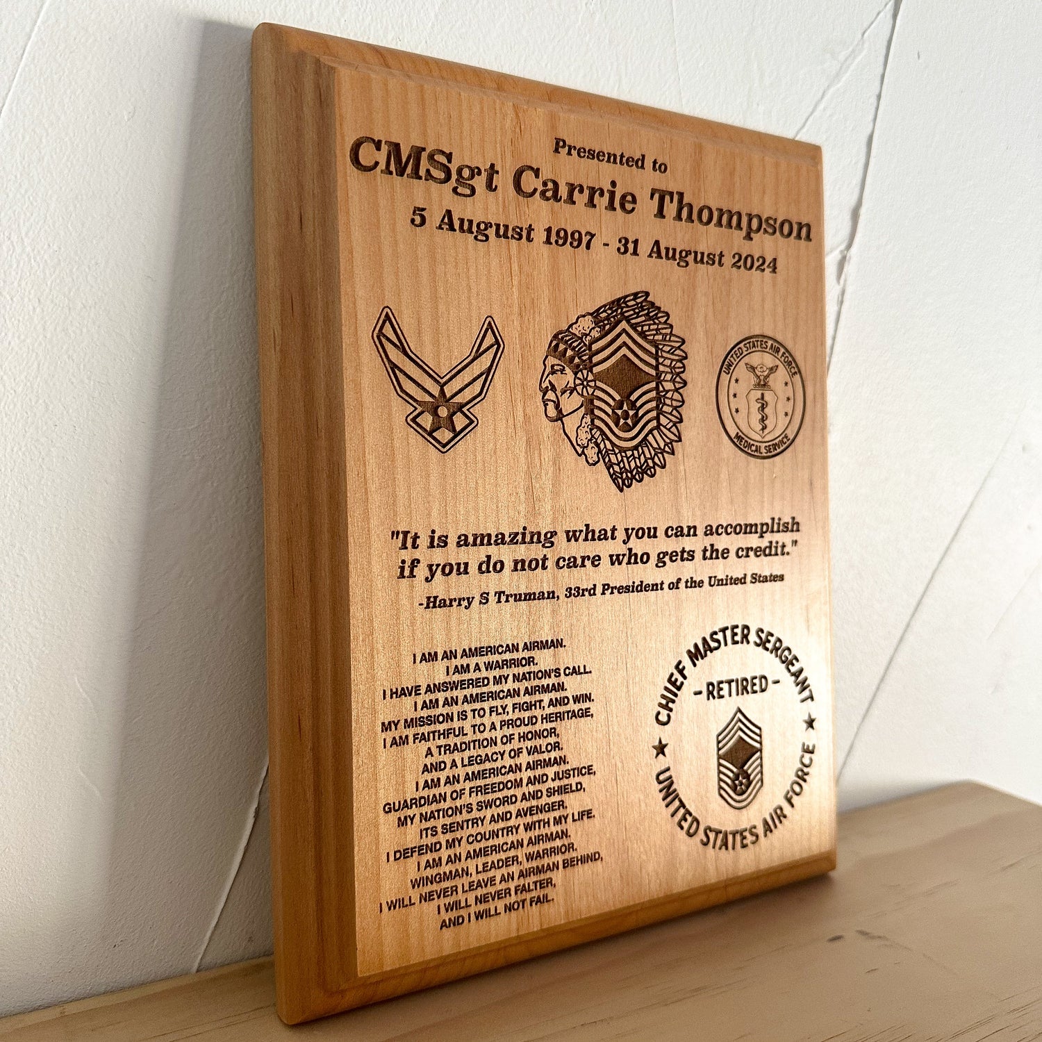 Custom Engraved Plaques – Military & Personalized Recognition Gifts