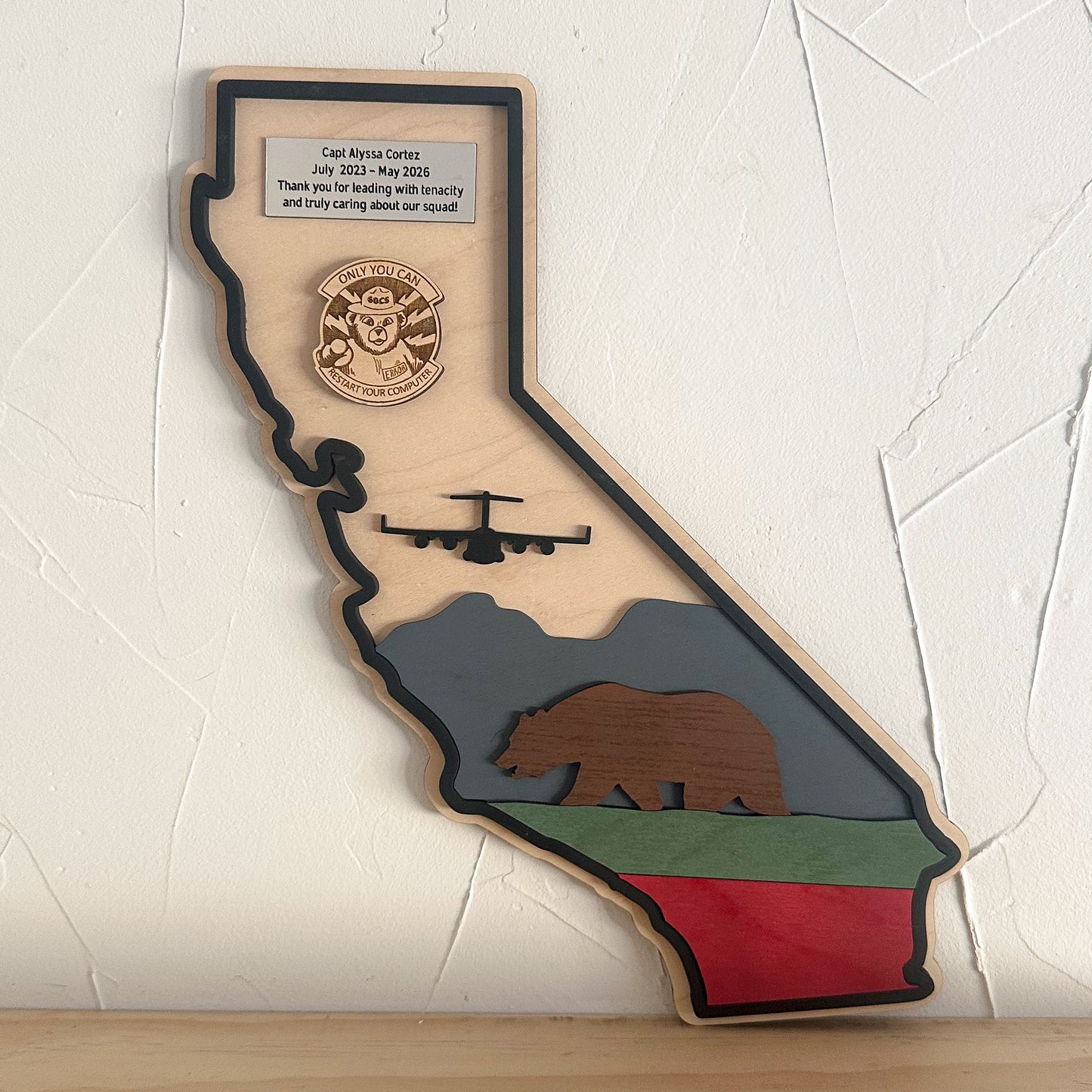 Mini State-Shaped Military Going Away Gift – Custom Wall Decor