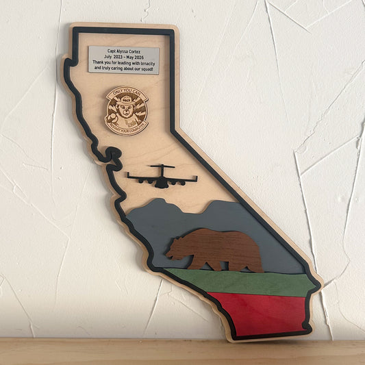 Mini State-Shaped Military Going Away Gift – Custom Wall Decor