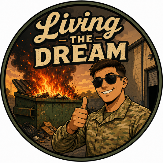 Living the Dream Acrylic Magnet | Funny Fridge & Toolbox Magnet