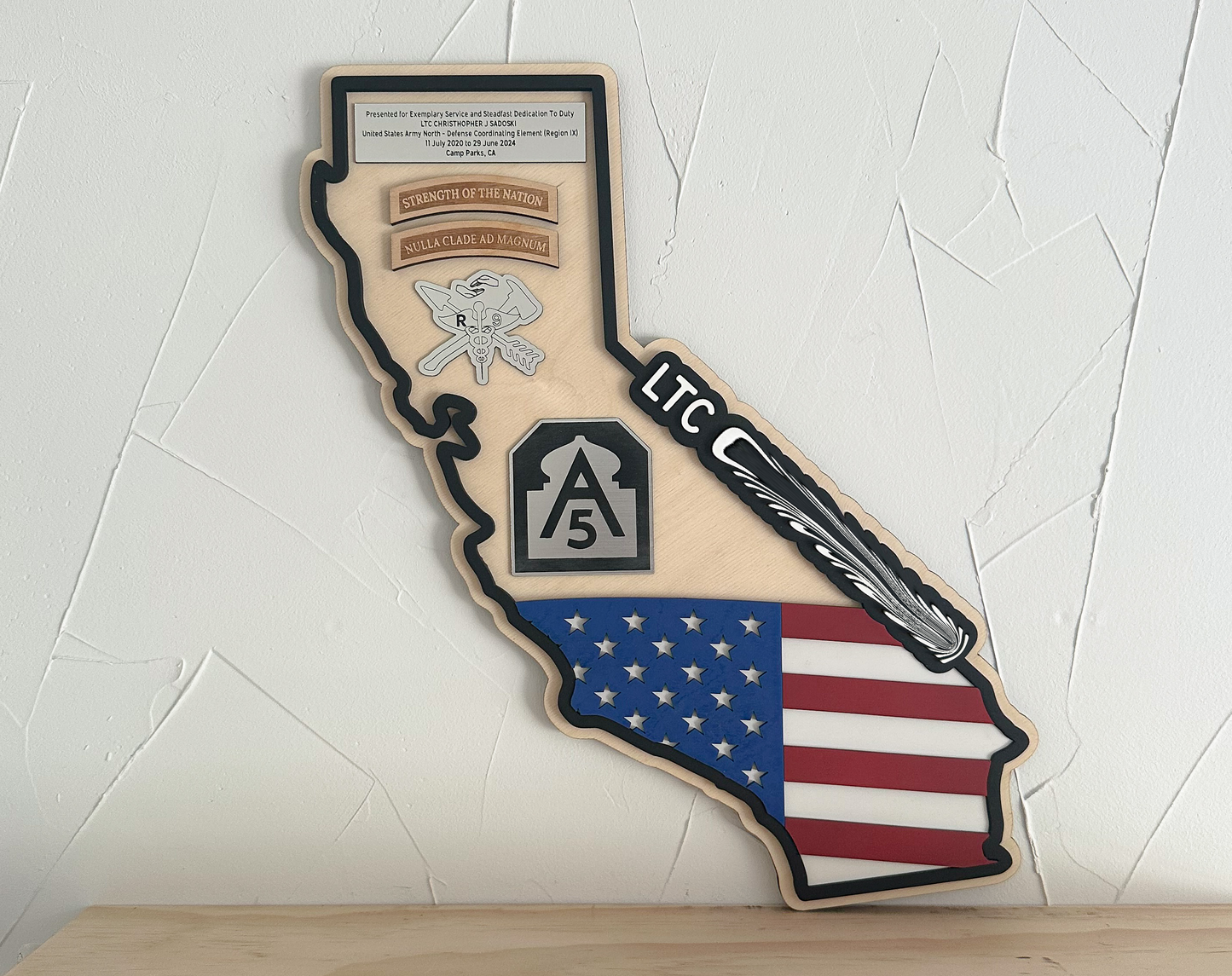 State-Shaped Military Going Away Gift – Custom Wall Decor
