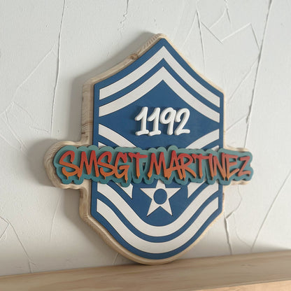 Custom Air Force Promotion Gift – Graffiti Name Rank Stripe