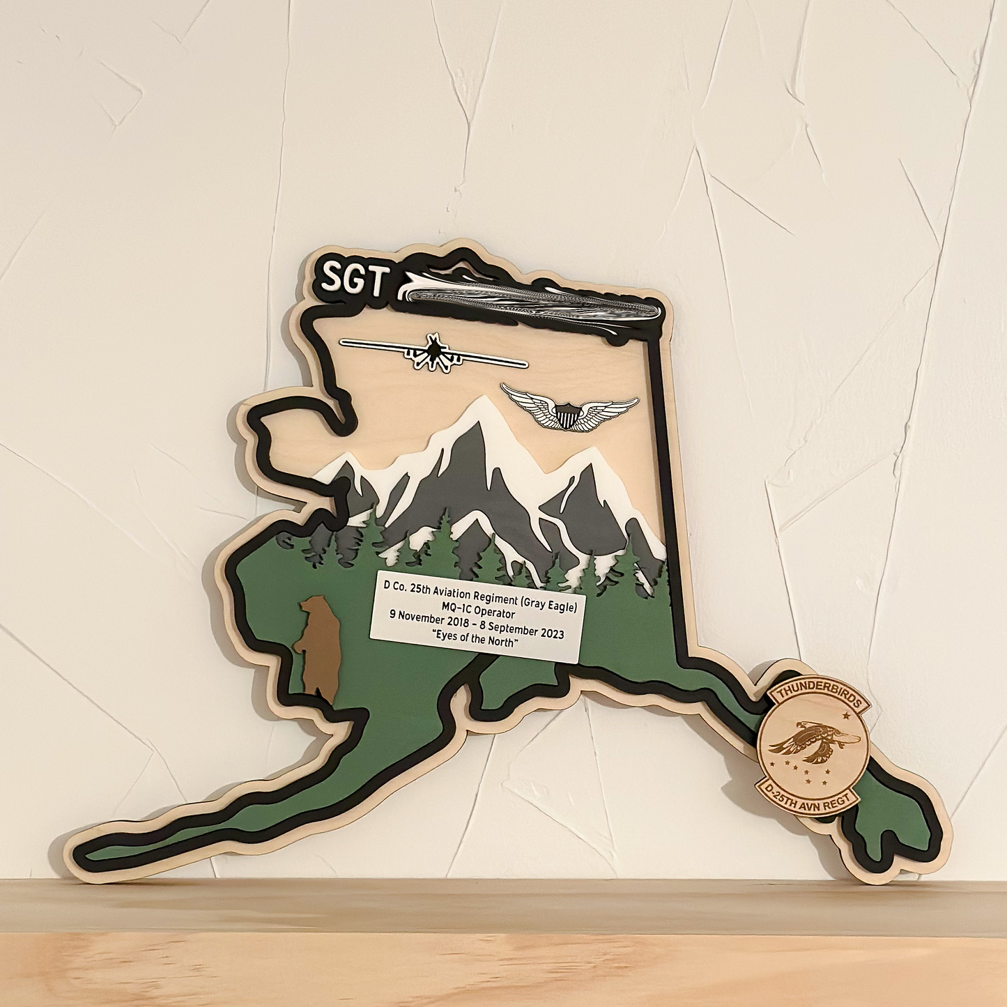 State-Shaped Military Going Away Gift – Custom Wall Decor