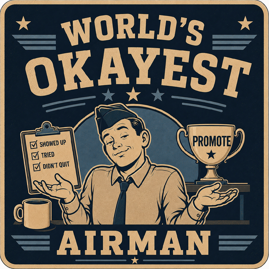 Okayest Airman Military Magnet | Funny Fridge & Toolbox Magnet