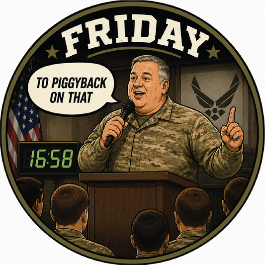 Piggyback Military Magnet | Funny Fridge & Toolbox Magnet